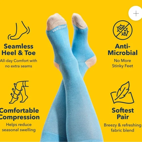 Wellow Bamboo Compression Socks Artichoke Polka Dot Size Large
Worn & Washed 1X - Picture 2 of 4